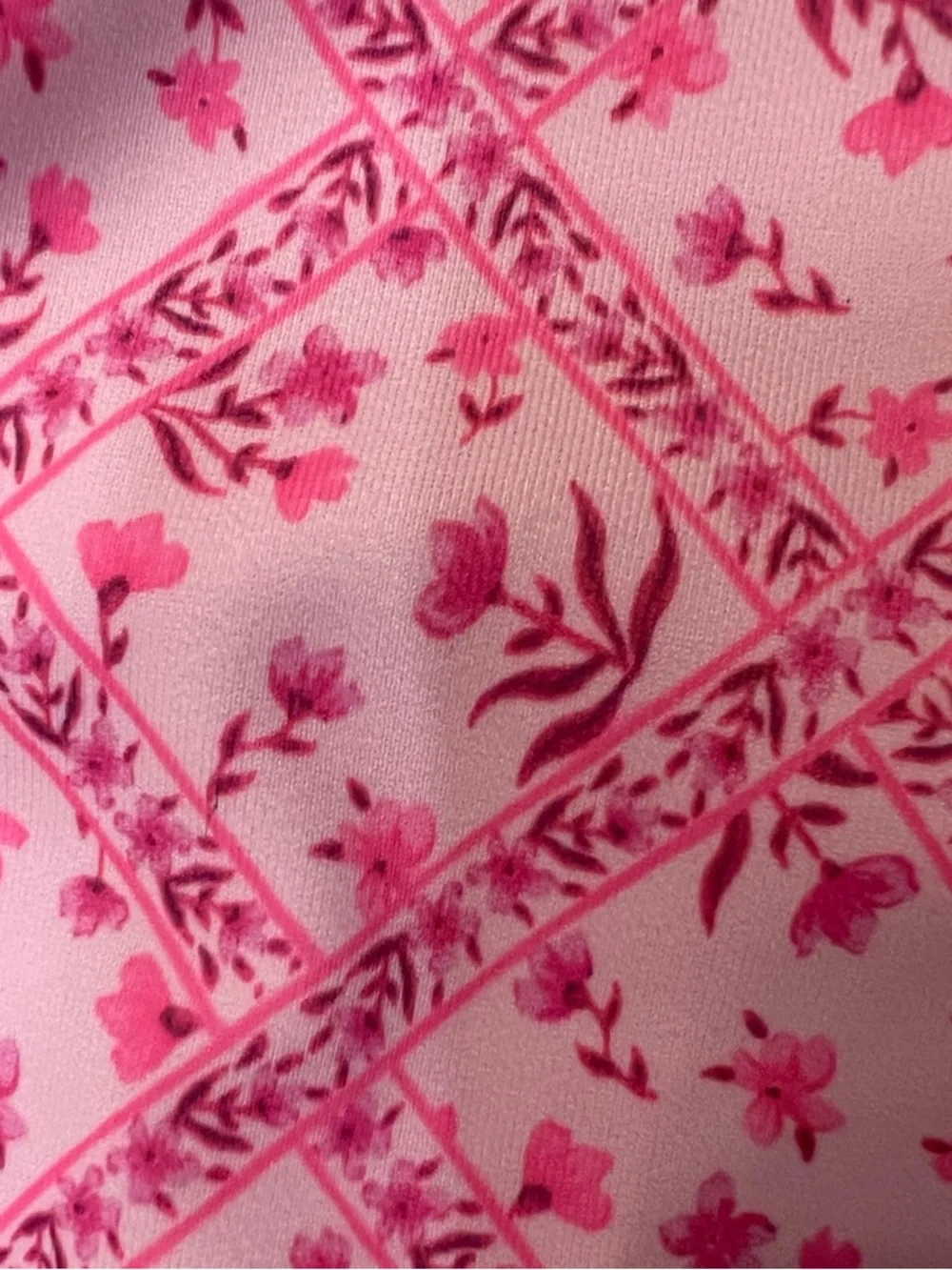 Kulani Kini Pink Floral High-Cut Bikini Bottoms Size Medium great condition - Picture 5 of 7